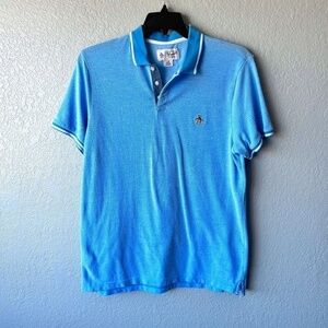 Mens Penguin large blue polo style shirt